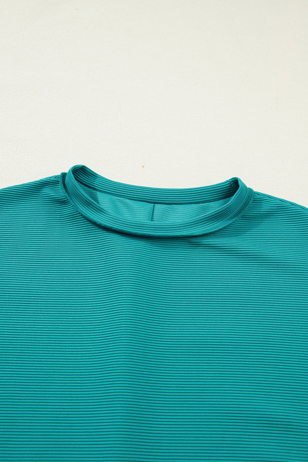 Lavendula Horizontal Ribbed Exposed Seam Detail Drop Shoulder Baggy Pullover