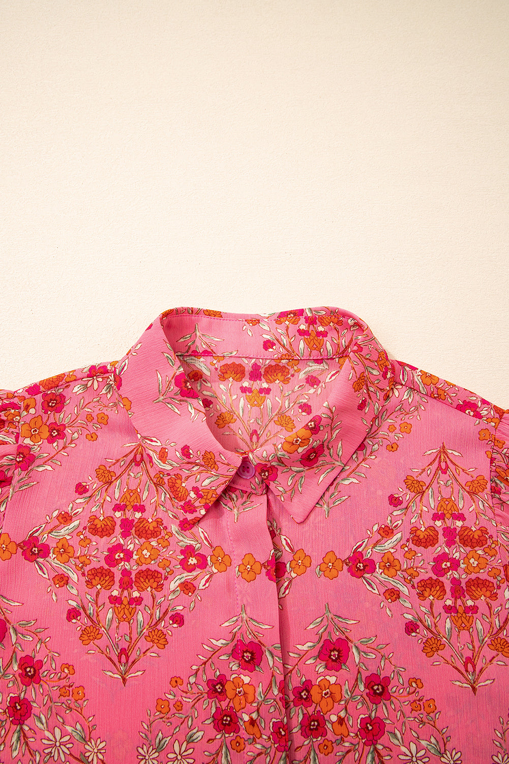 Black Strawberry Aesthetic Floral Puff Sleeve Shirt