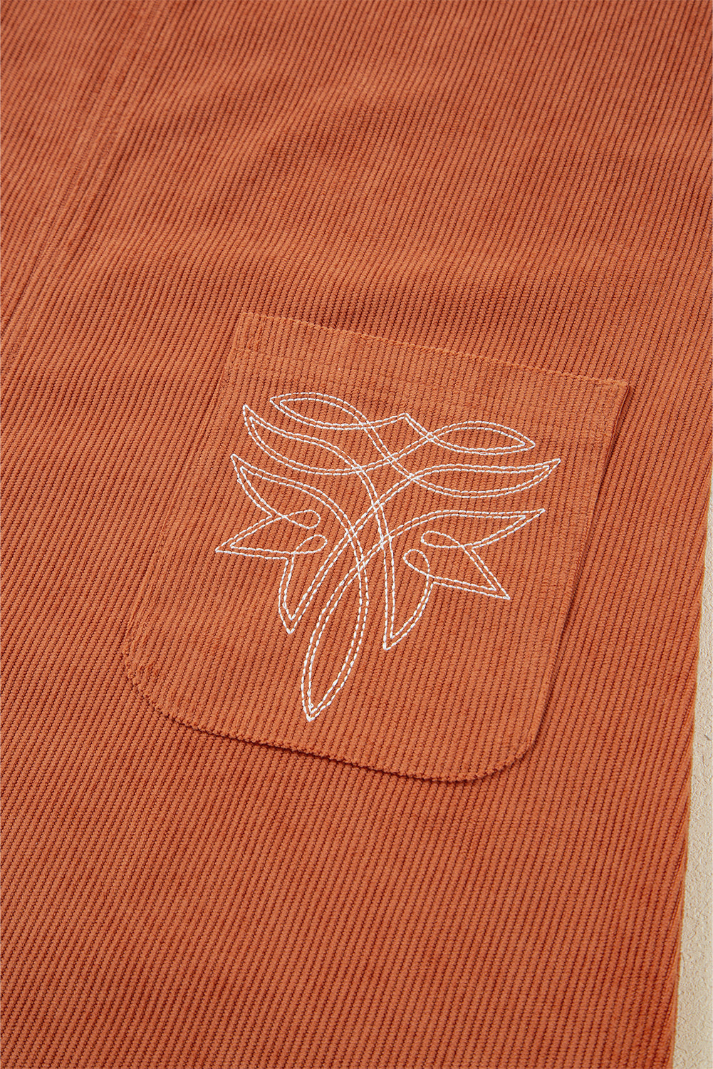 Gold Flame Corduroy Western Embroidered Patched Pocket Shift Sleeveless Mini Dress