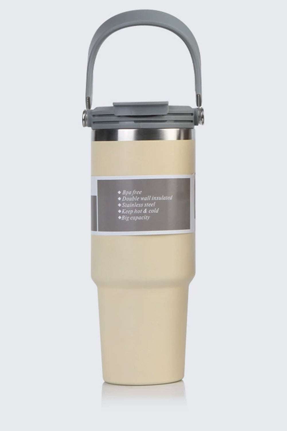 Peach Blossom Minimalist Insulated Vacuum Cup with Handle 30oz