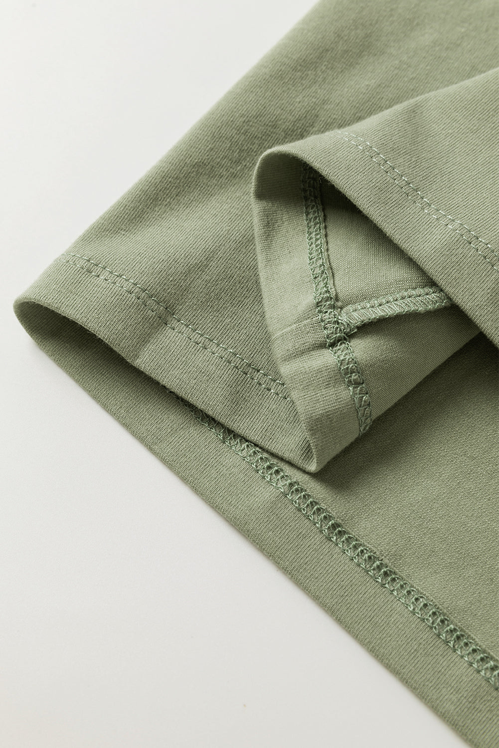 Pale Khaki Long Sleeve Buttons V Neck Slim Fit Top