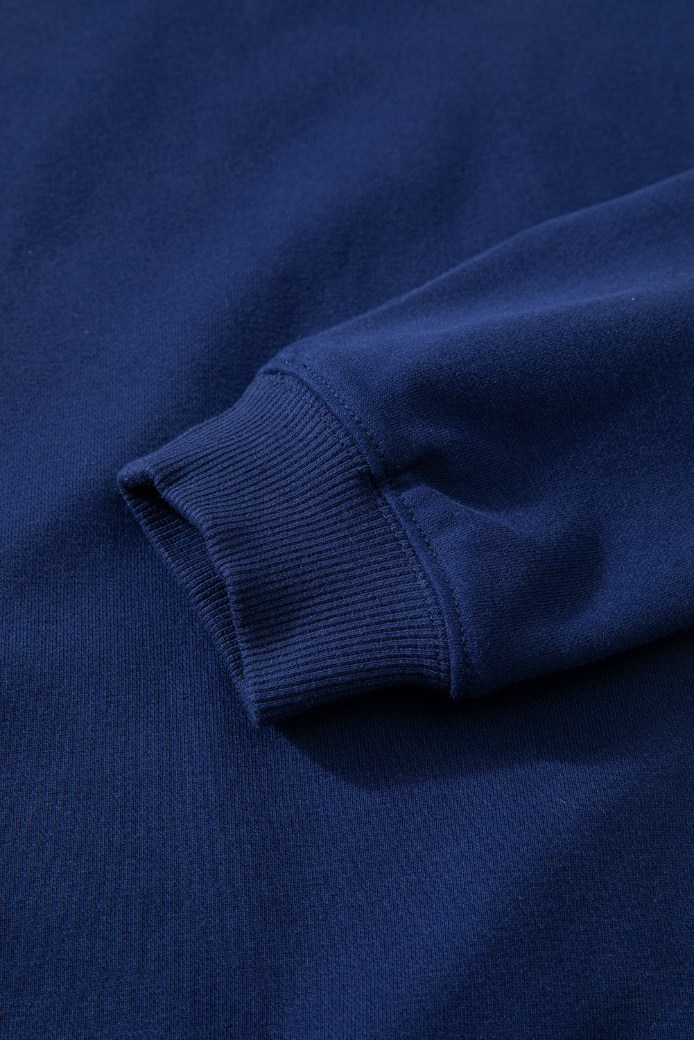 Russet Orange Solid Fleece Lined Drop Shoulder Terry Sweatshirt