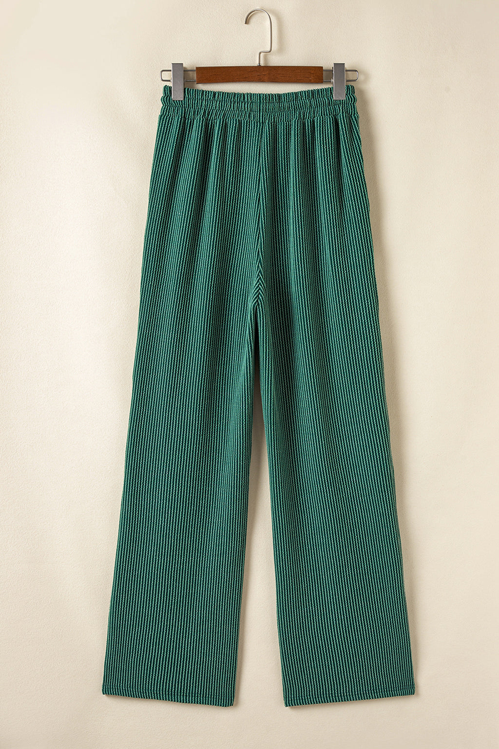 Black MERRY Corded Long Sleeve Top and Pockets Pants Set