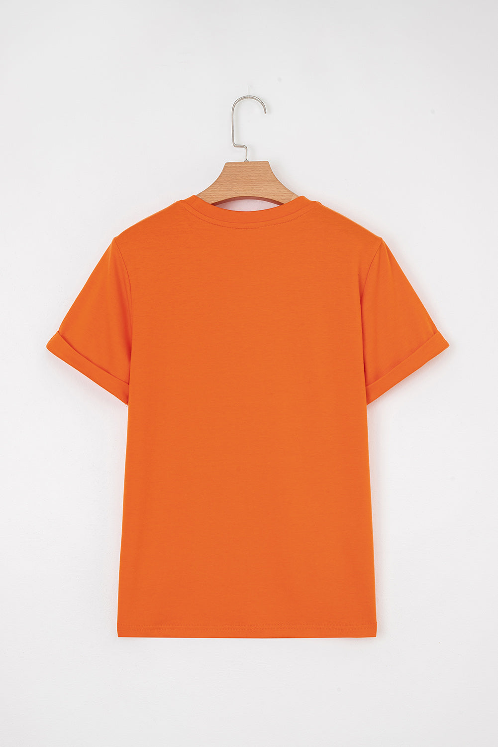 Khaki Casual Plain Crew Neck Tee