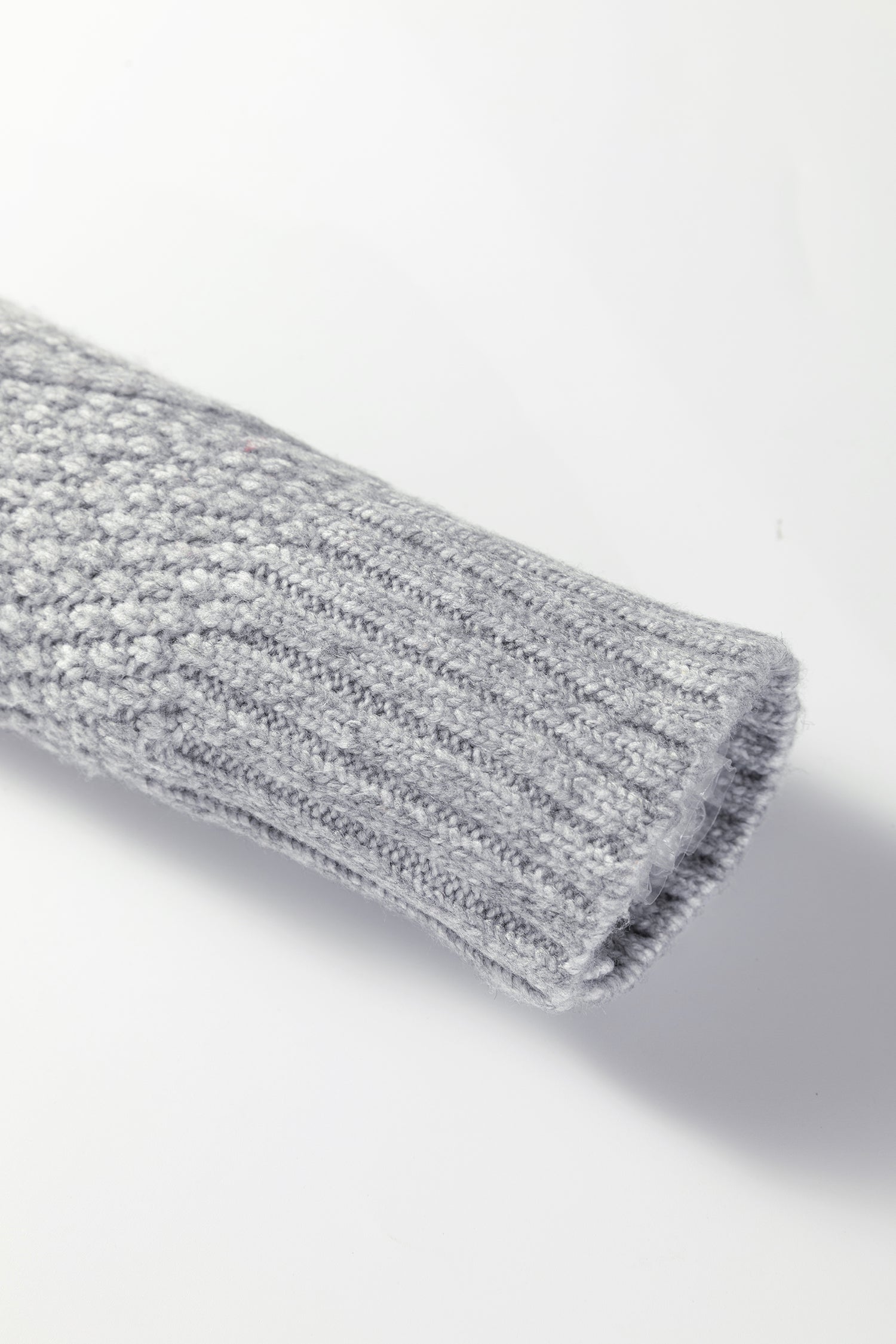 Parchment Cable Knit Drop Shoulder Loose Fit Sweater Dress