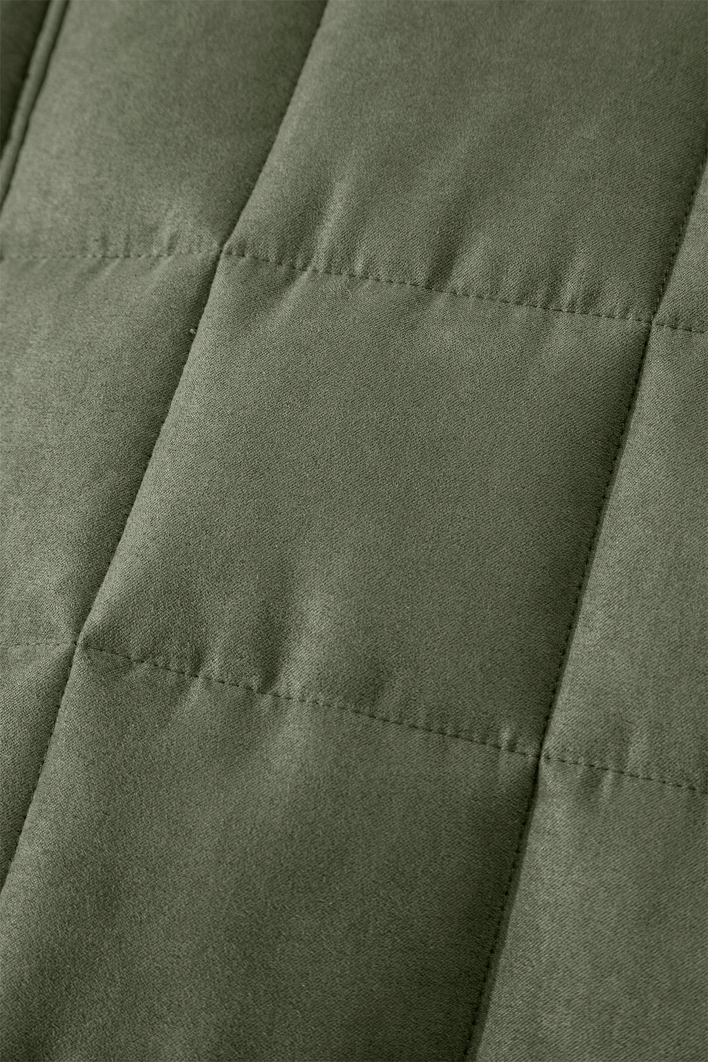 Khaki Zip-Up Pocket Quilted Jacket