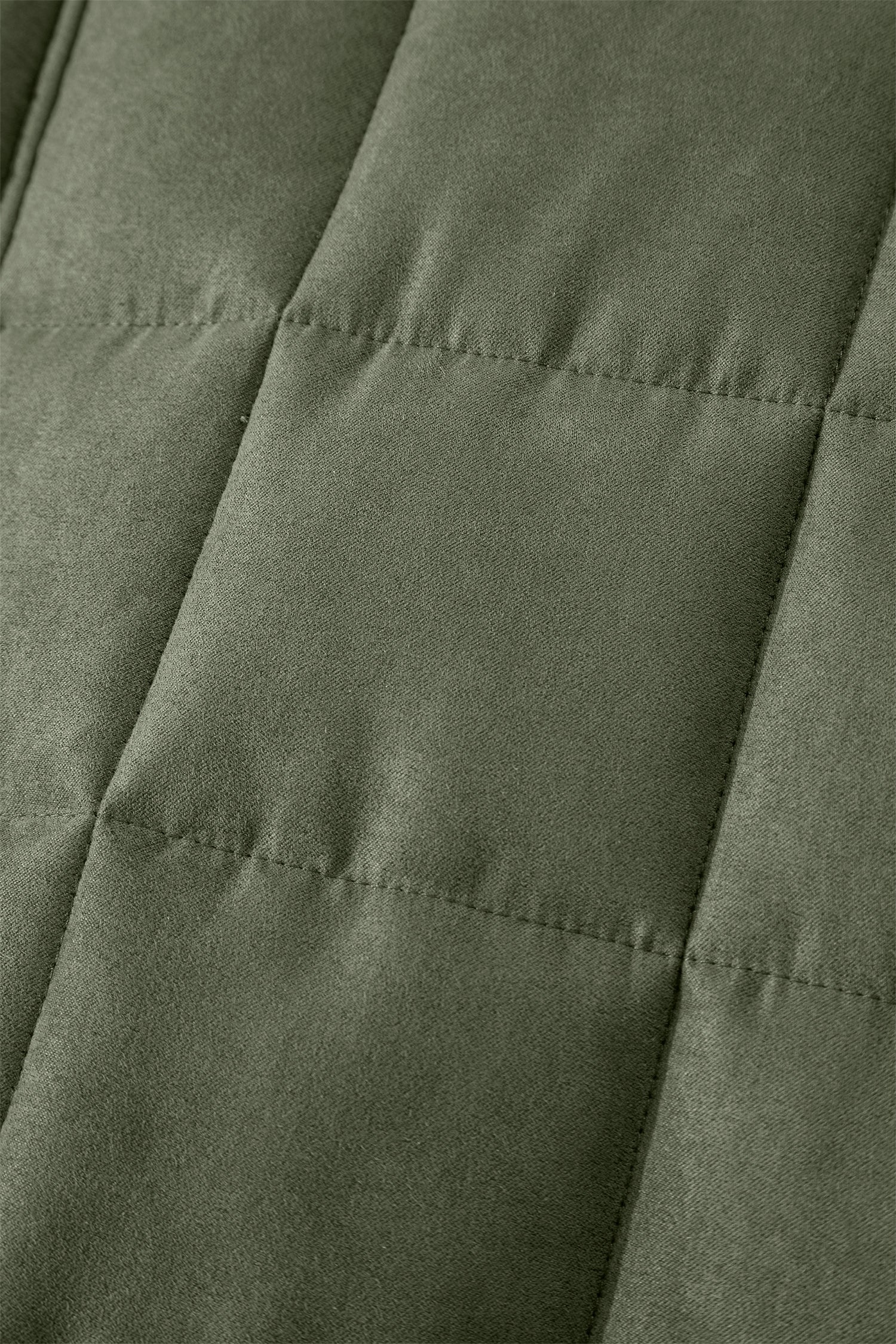 Khaki Zip-Up Pocket Quilted Jacket