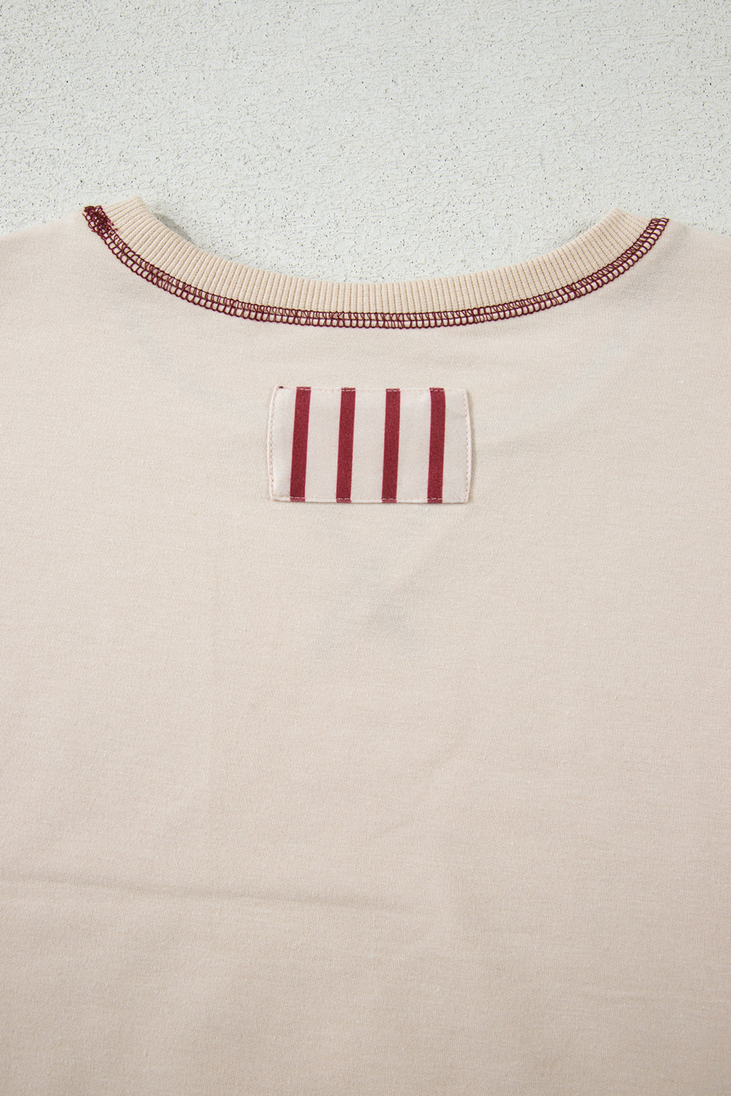 Black Stripe Sleeve Patchwork Casual Knit Top