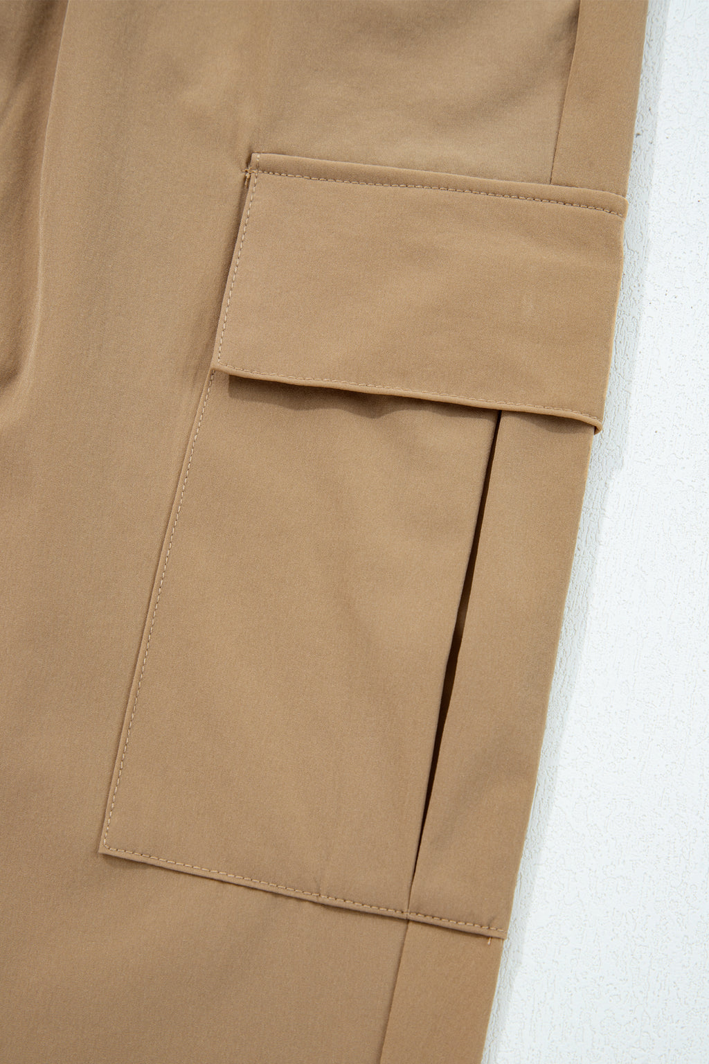 Black Elastic High Waist Pocketed Cargo Jogger Pants