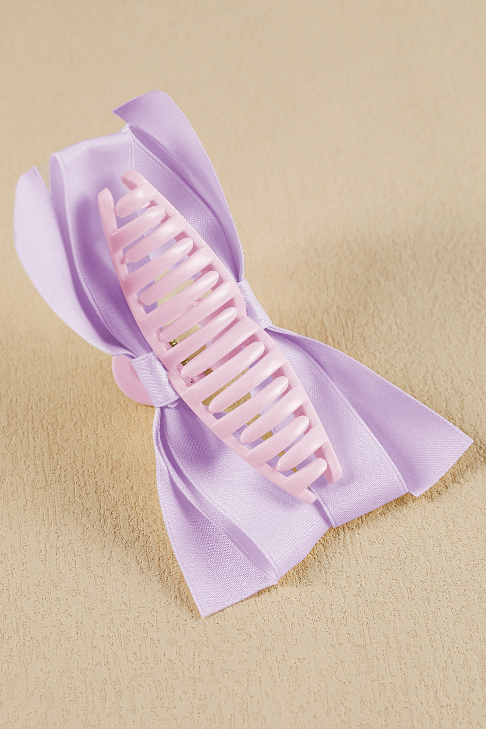 White Bow Decor Large Hair Claw Clip