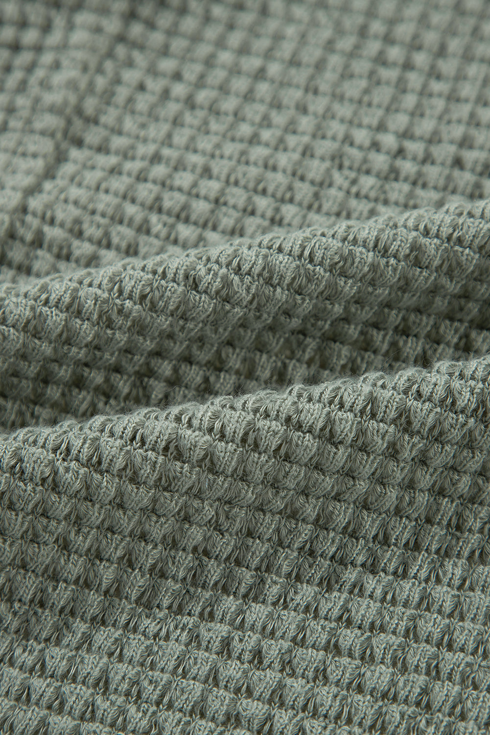 Laurel Green Waffle Knit Open Front Cardigan