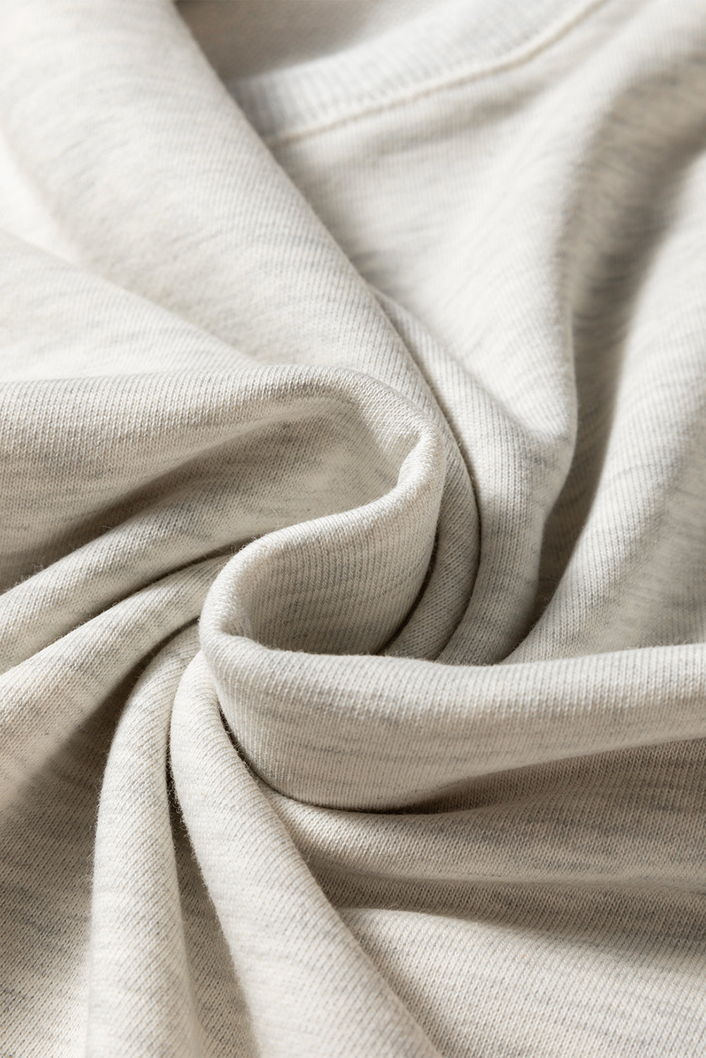 Beige Striped Drop Shoulder Round Neck Pullover and Jogger Pants Active Outfit