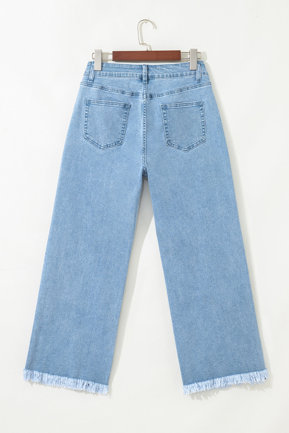 Peach Blossom Acid Washed High Rise Cropped Wide Leg Jeans