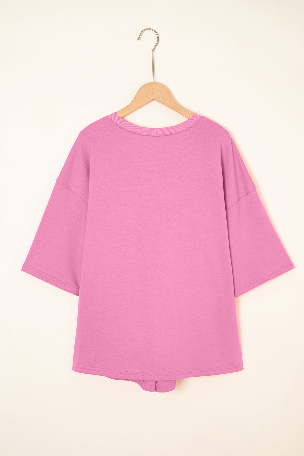 Meadow Mist Green Solid Loose V Neck Half Sleeve Tee and Shorts