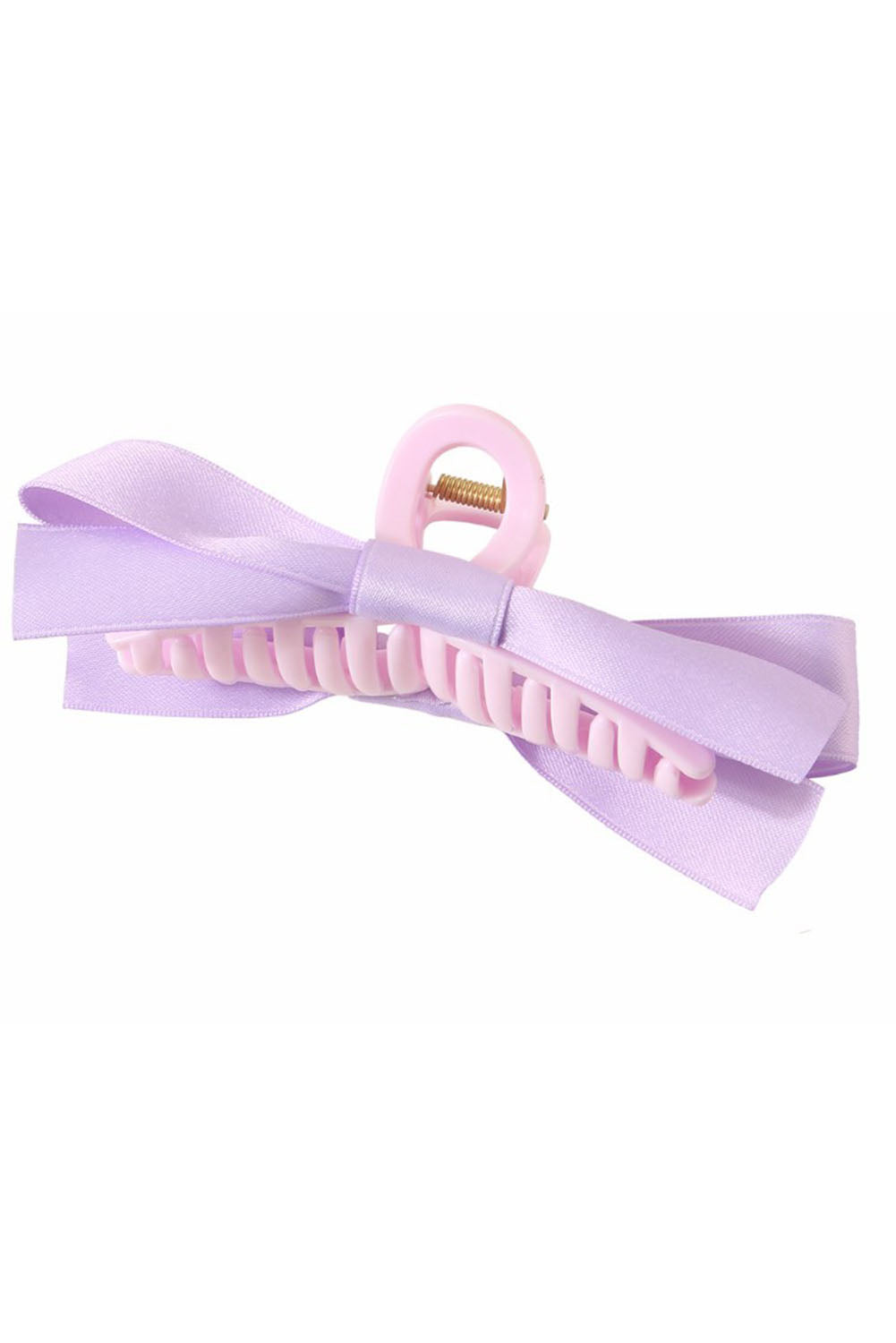 White Bow Decor Large Hair Claw Clip