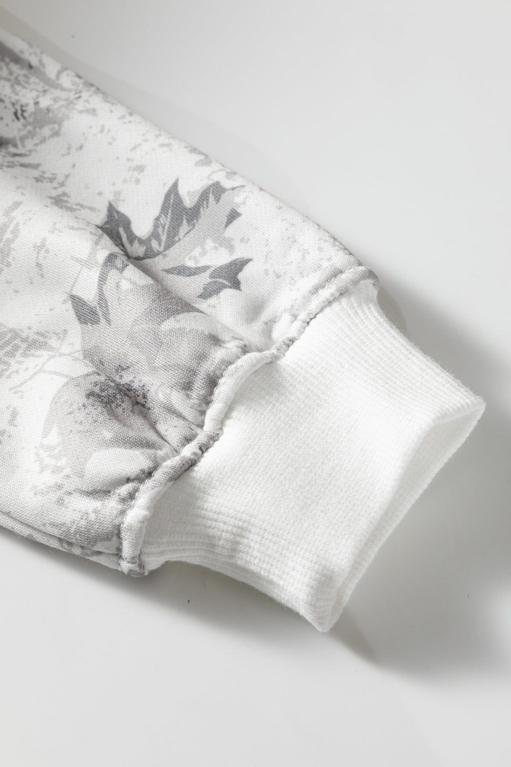 Beige Camo Print Baggy Drawstring Jogger Sweatpants