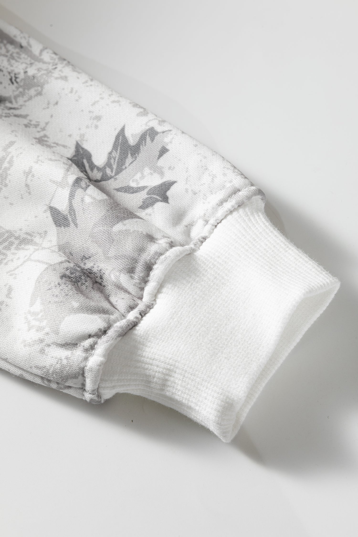 Beige Camo Print Baggy Drawstring Jogger Sweatpants