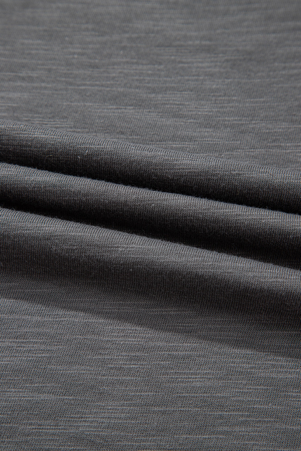 Dark Grey Layered Ruffle Short Sleeve Round Neck Top