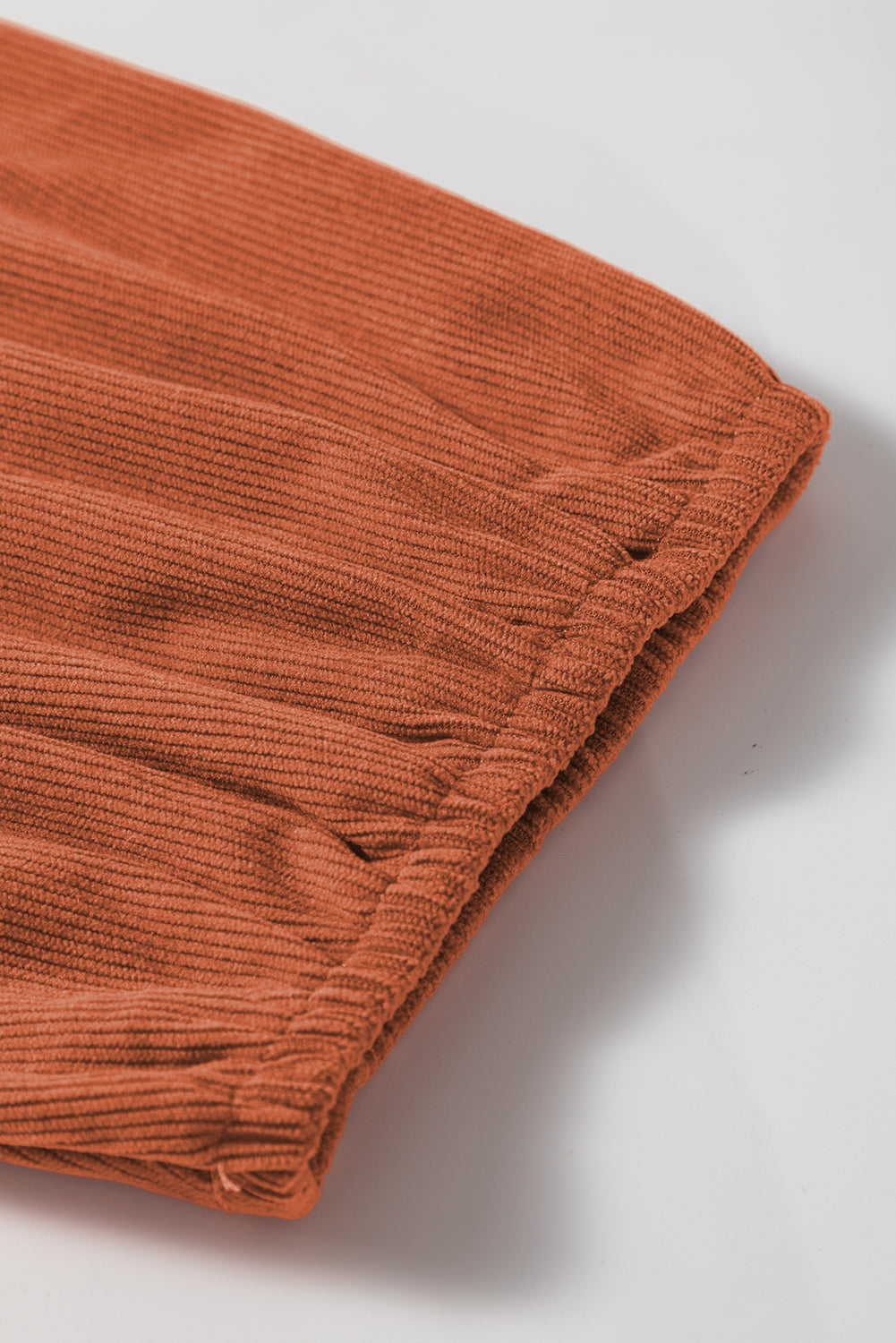 Moss Green Bracelet Sleeve Split Neck Scallop Detail Pleated Corduroy Mini Dress