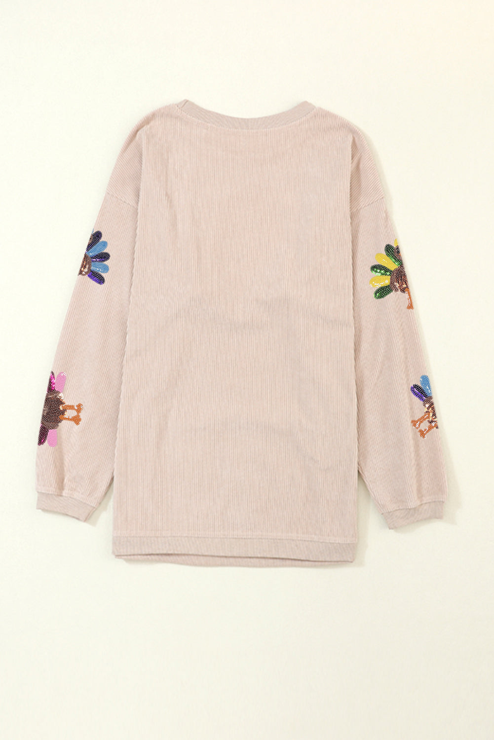 Orange Turkey Graphic Corded Baggy Sweatshirt