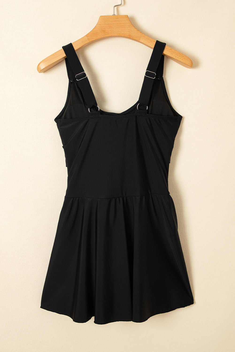 Sea Green Adjustable Straps Cutout Ruched Knot Slit One Piece Swim Dress