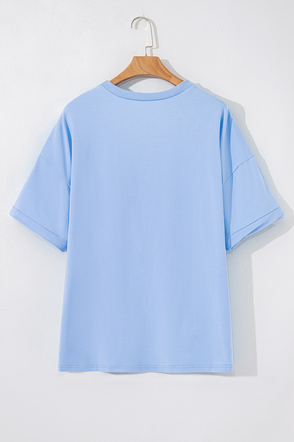 Black Loose Half Sleeve Hi Low Hem T Shirt