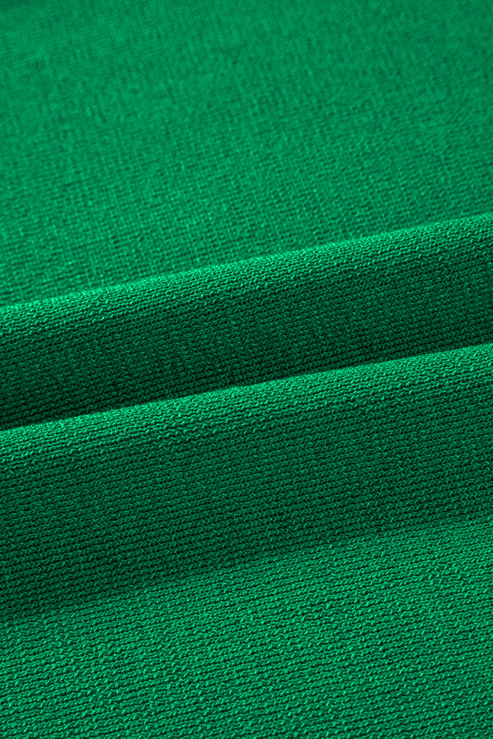 Blackish Green Contrast Trim Half Sleeve Top Drawstring Pants Loose 2pcs Sweater Suit