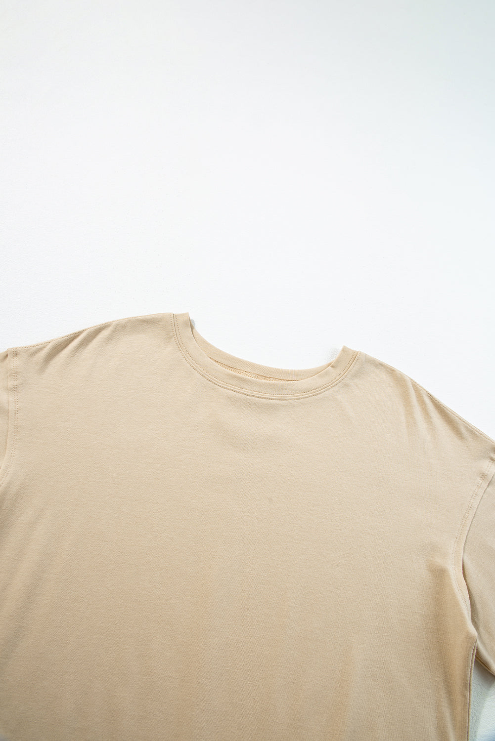 Parchment Raw Seam Patchwork Drop Shoulder Oversize T Shirt
