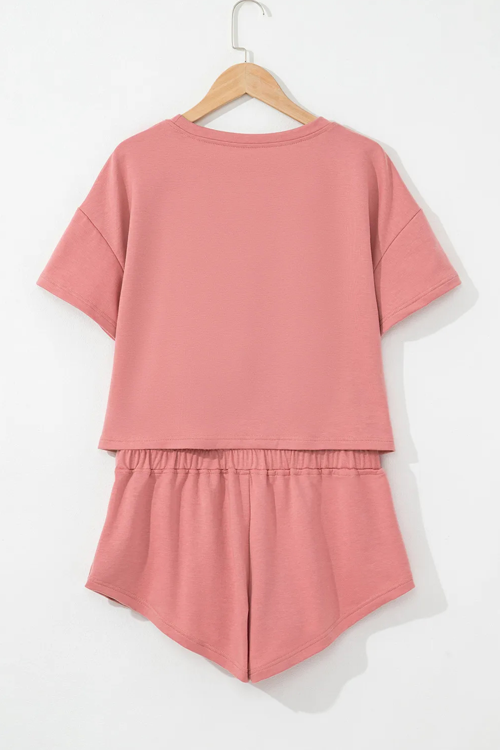 Blossom Sequined Lobster Patched Crop Tee and High Waist Short Set