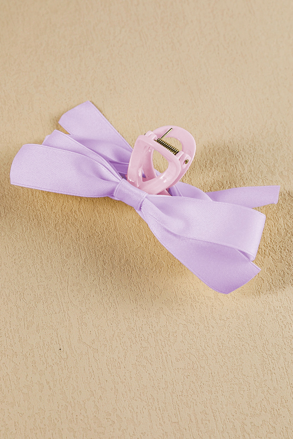 White Bow Decor Large Hair Claw Clip