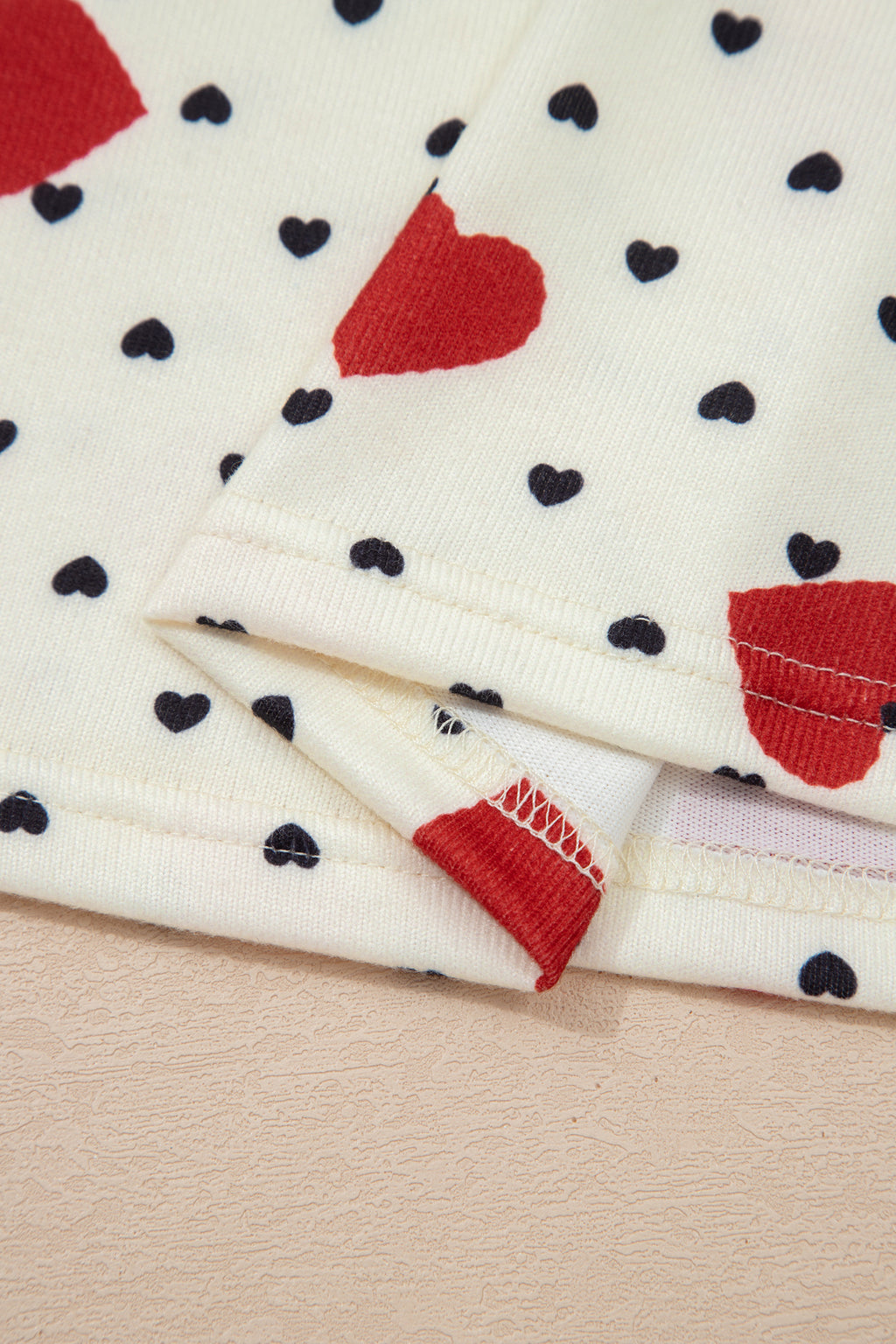 Red Dotted Heart Festive Valentine Blouse
