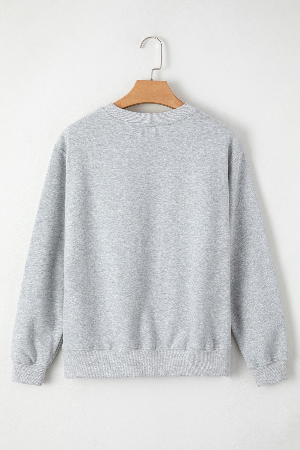 Russet Orange Solid Fleece Lined Drop Shoulder Terry Sweatshirt