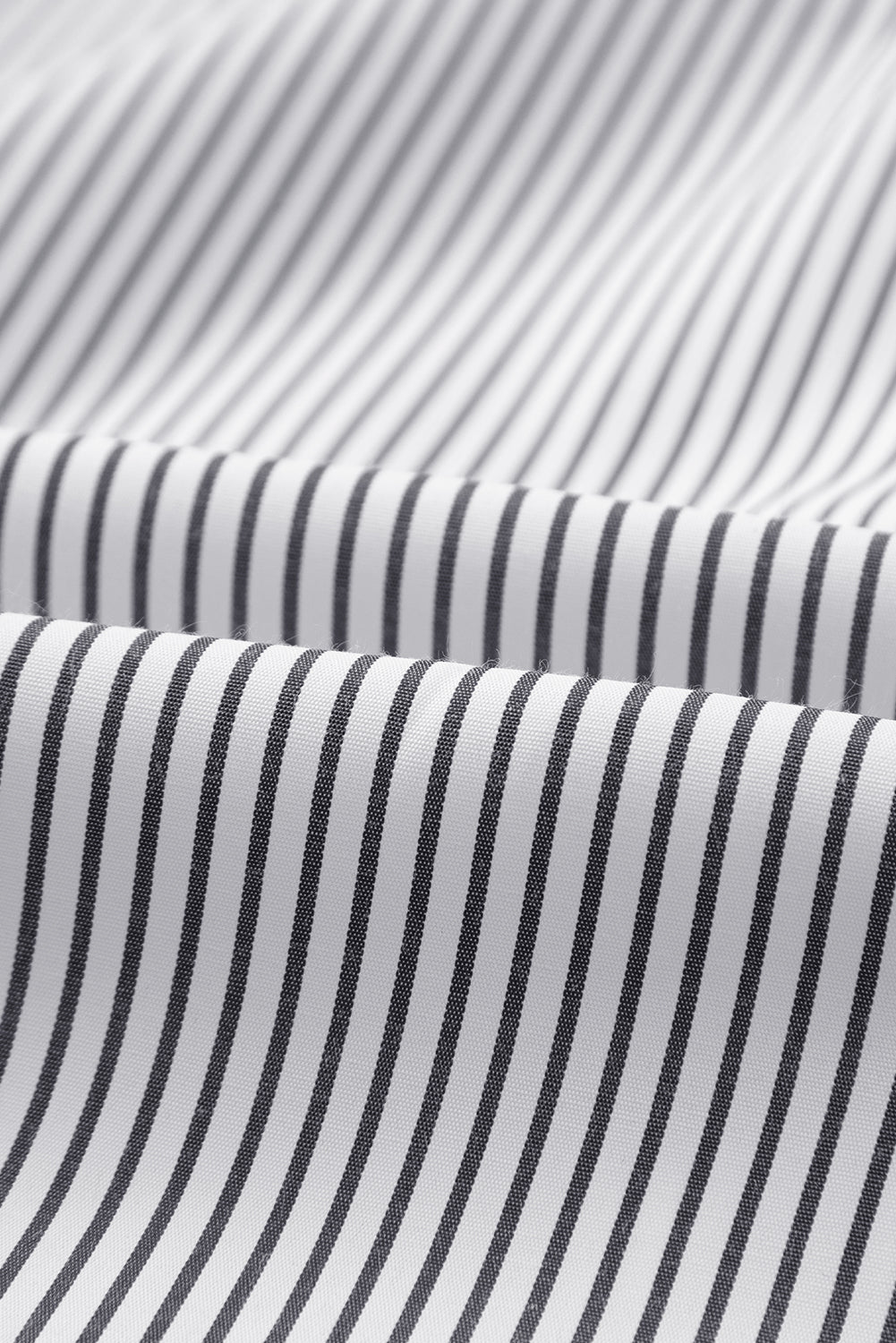 Red Stripe Smocked Cuffed Striped Boyfriend Shirt with Pocket