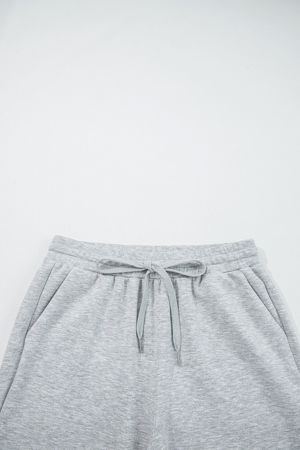Black Zip Collar Long Sleeve Top Drawstring Pants Set