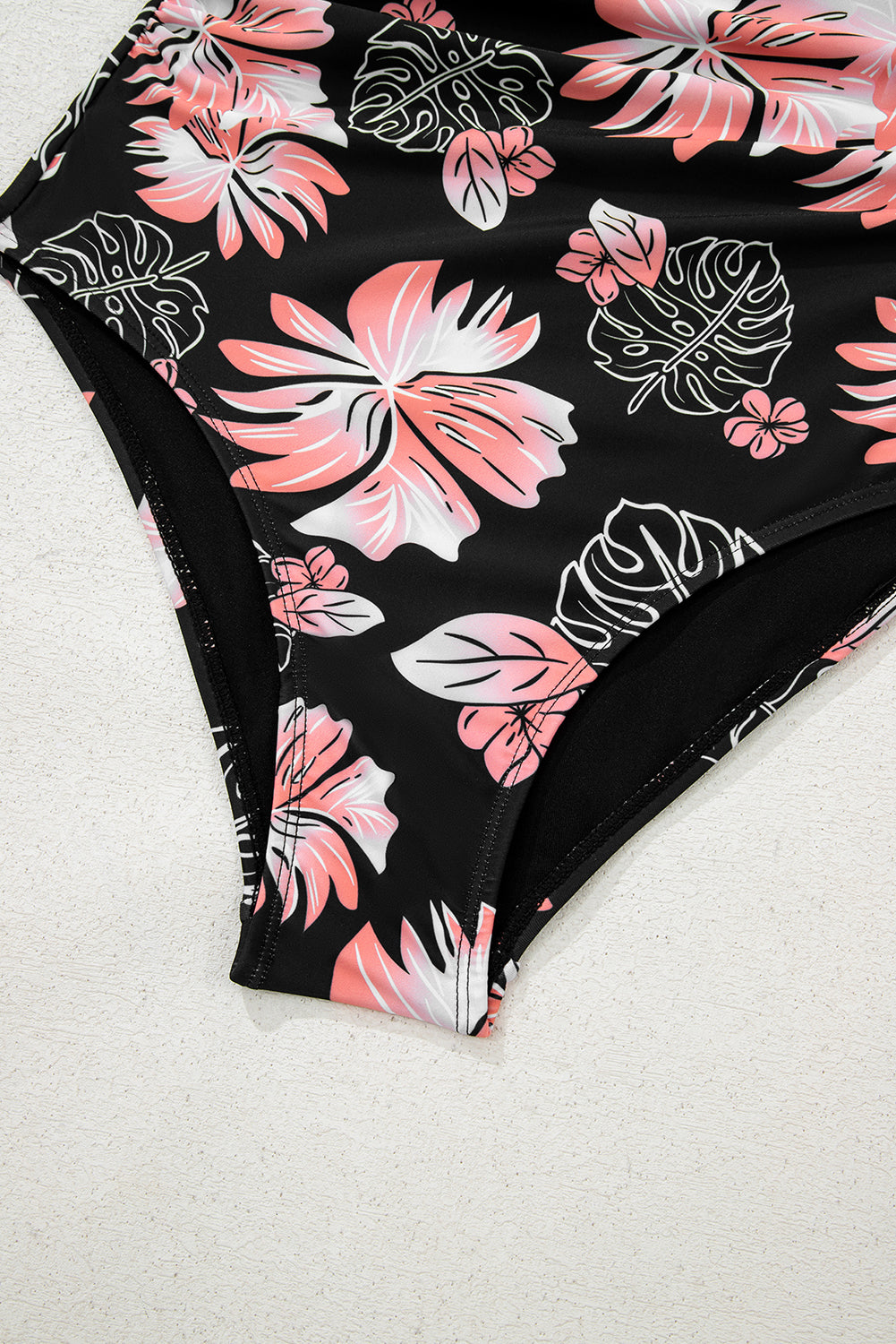 Black Square Neck Ruched Tommy Control One Piece Swimsuit
