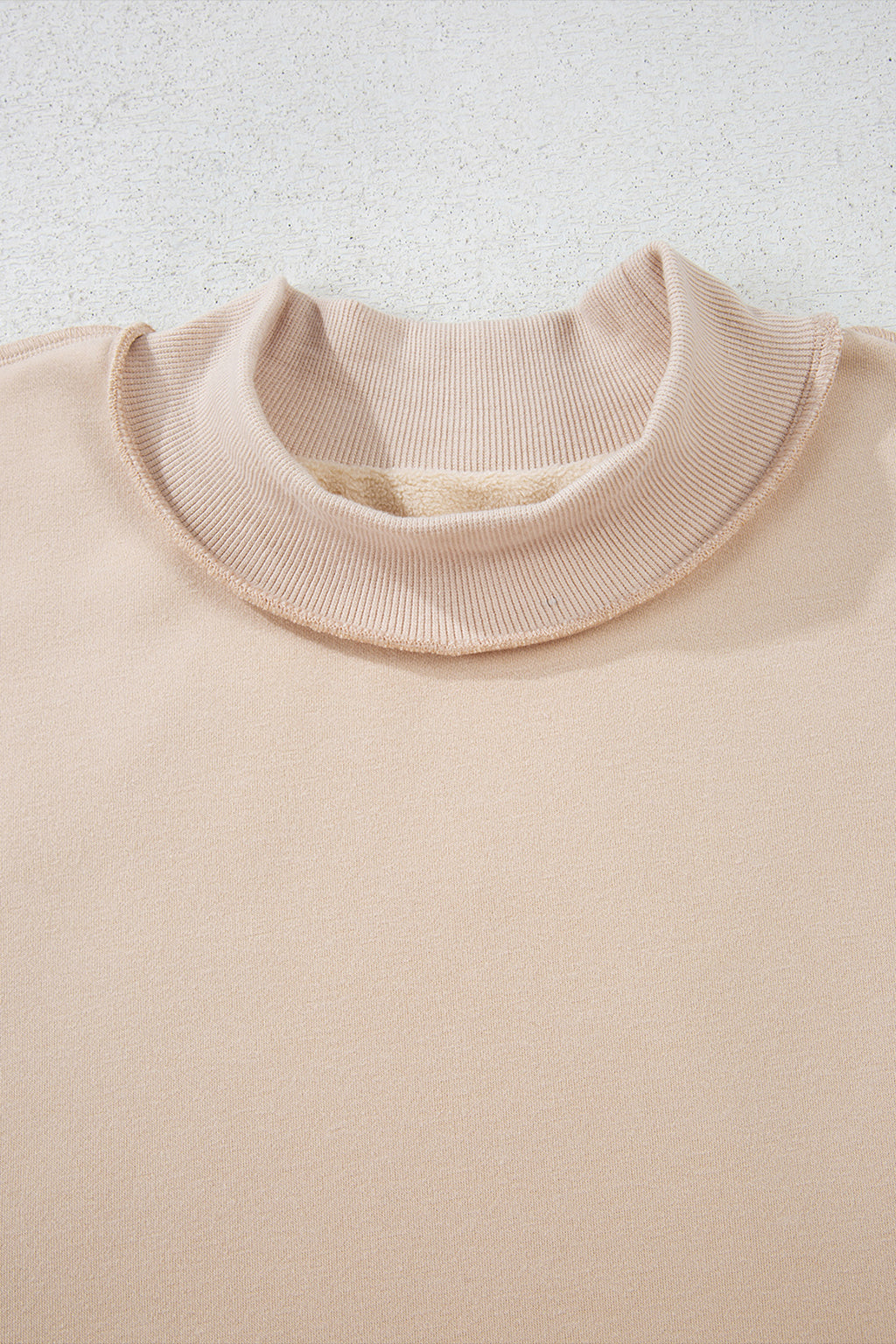 Bright Pink Oversize Blessed Embroidered Mock Neck Sweatshirt