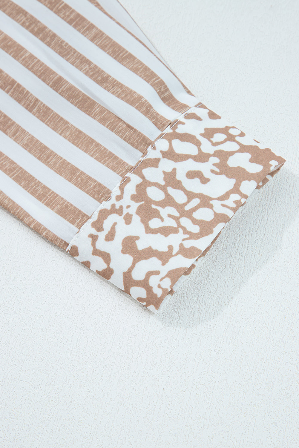 Sky Blue Leopard Striped Western Casual Shirt