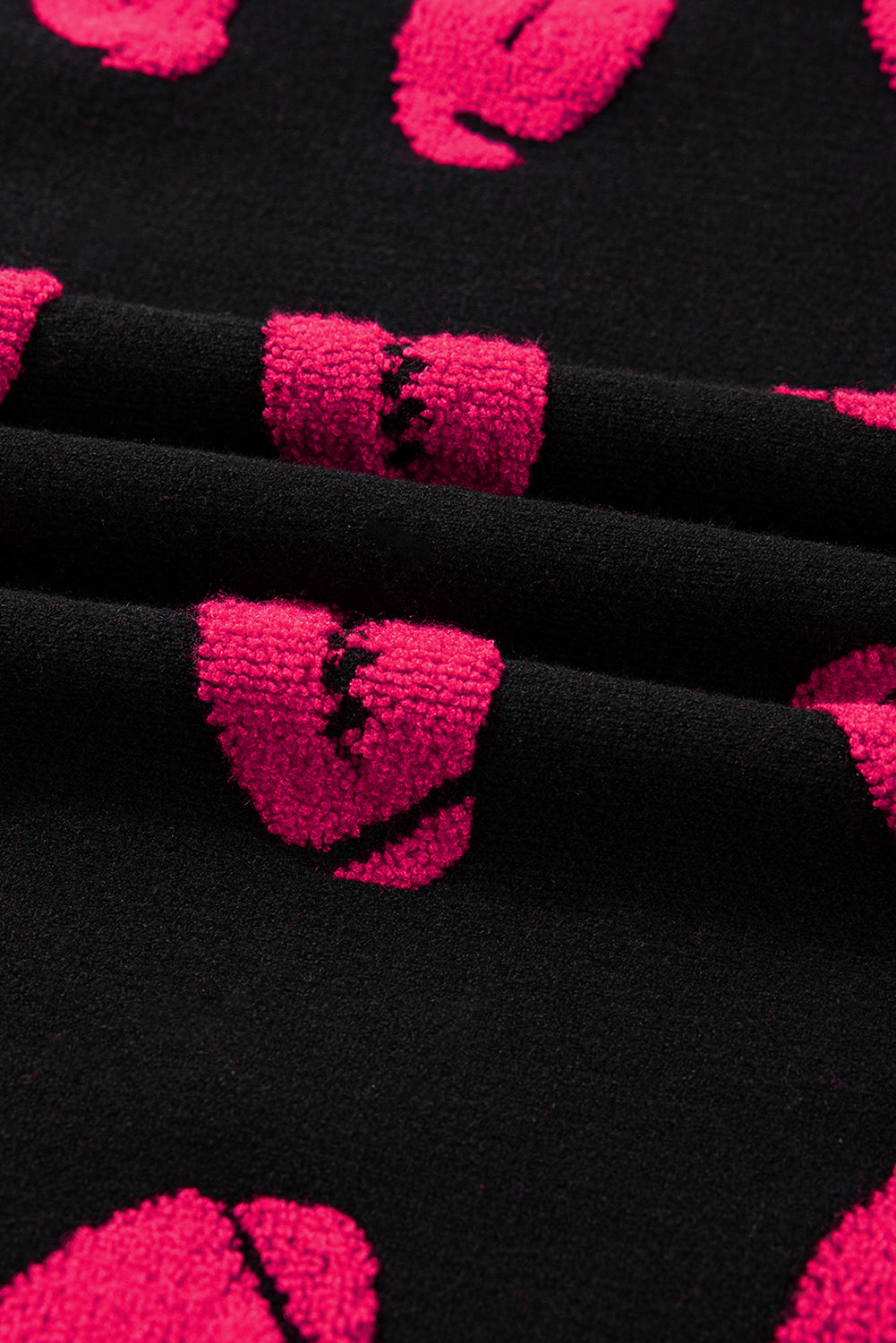 Black Rugby Print Casual Knit Short Sleeve Sweater