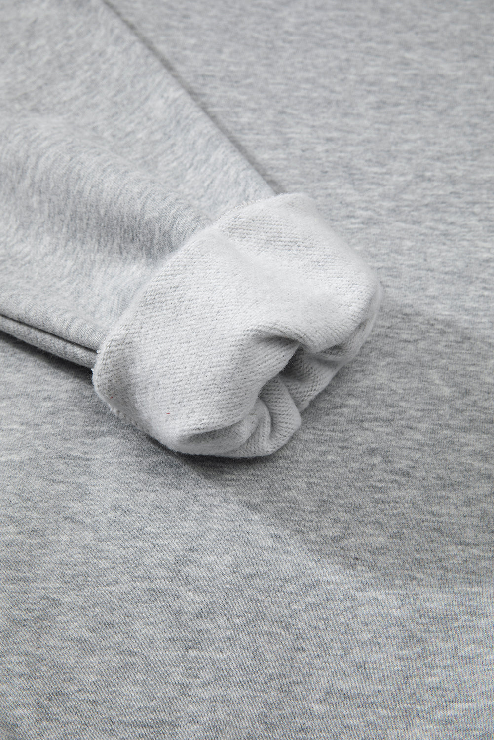 Russet Orange Solid Fleece Lined Drop Shoulder Terry Sweatshirt