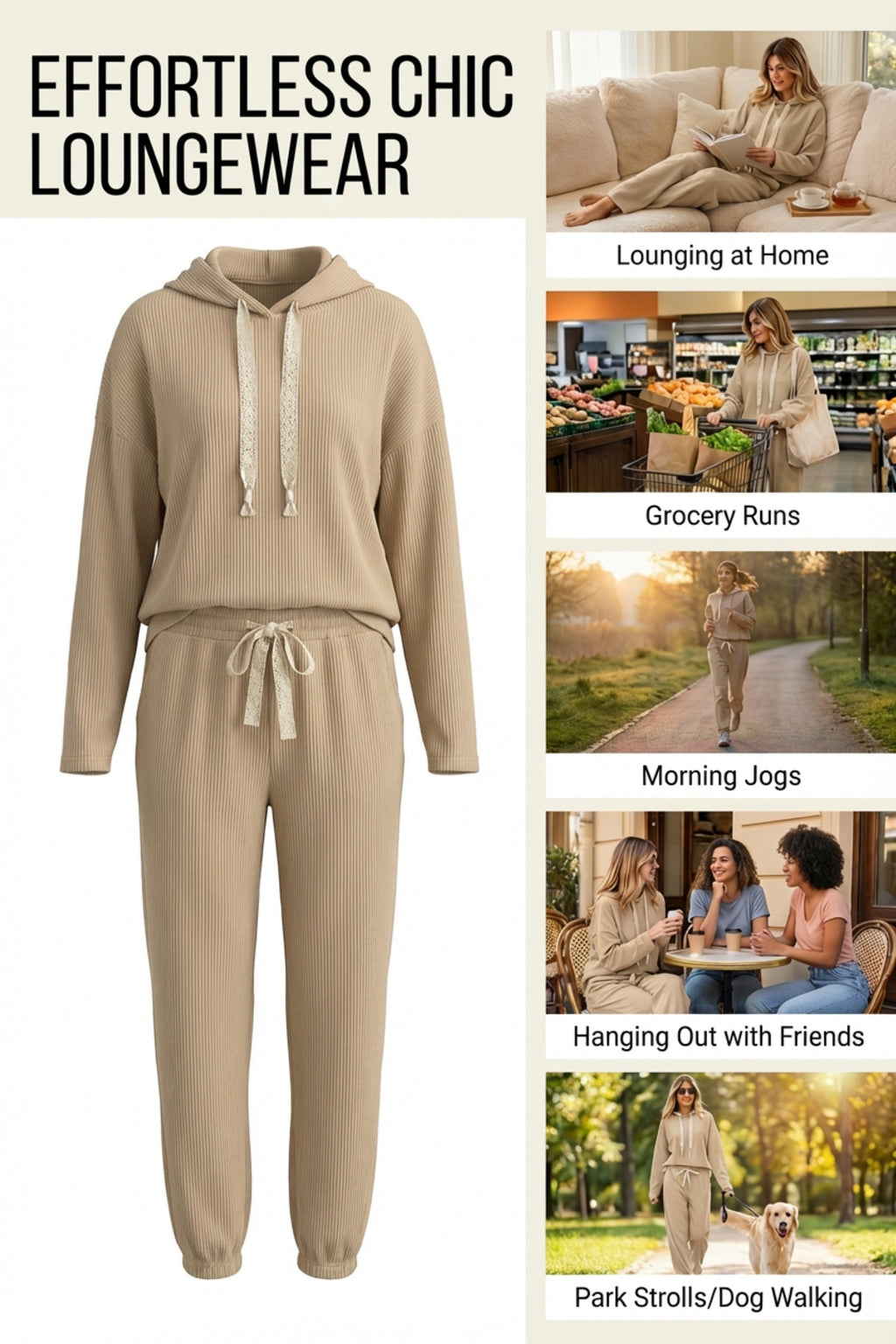 Gray Morn Corduroy Leopard Drawstring High Waist Trousers