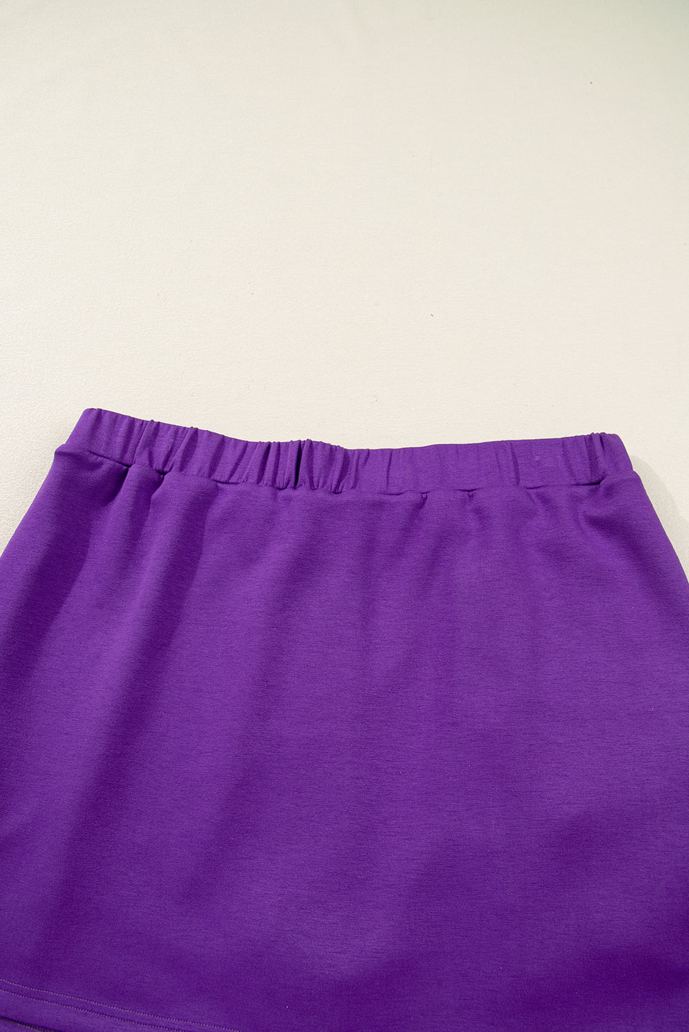 Dark Blue Half Zip Sporty Pullover Mini Skort 2pcs Outfit