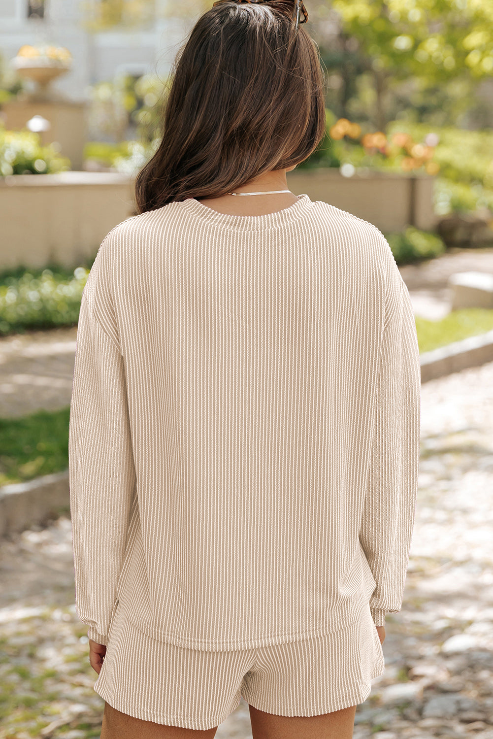 White Colorful Pumpkin Sequin Patched Drop Shoulder Sweatshirt