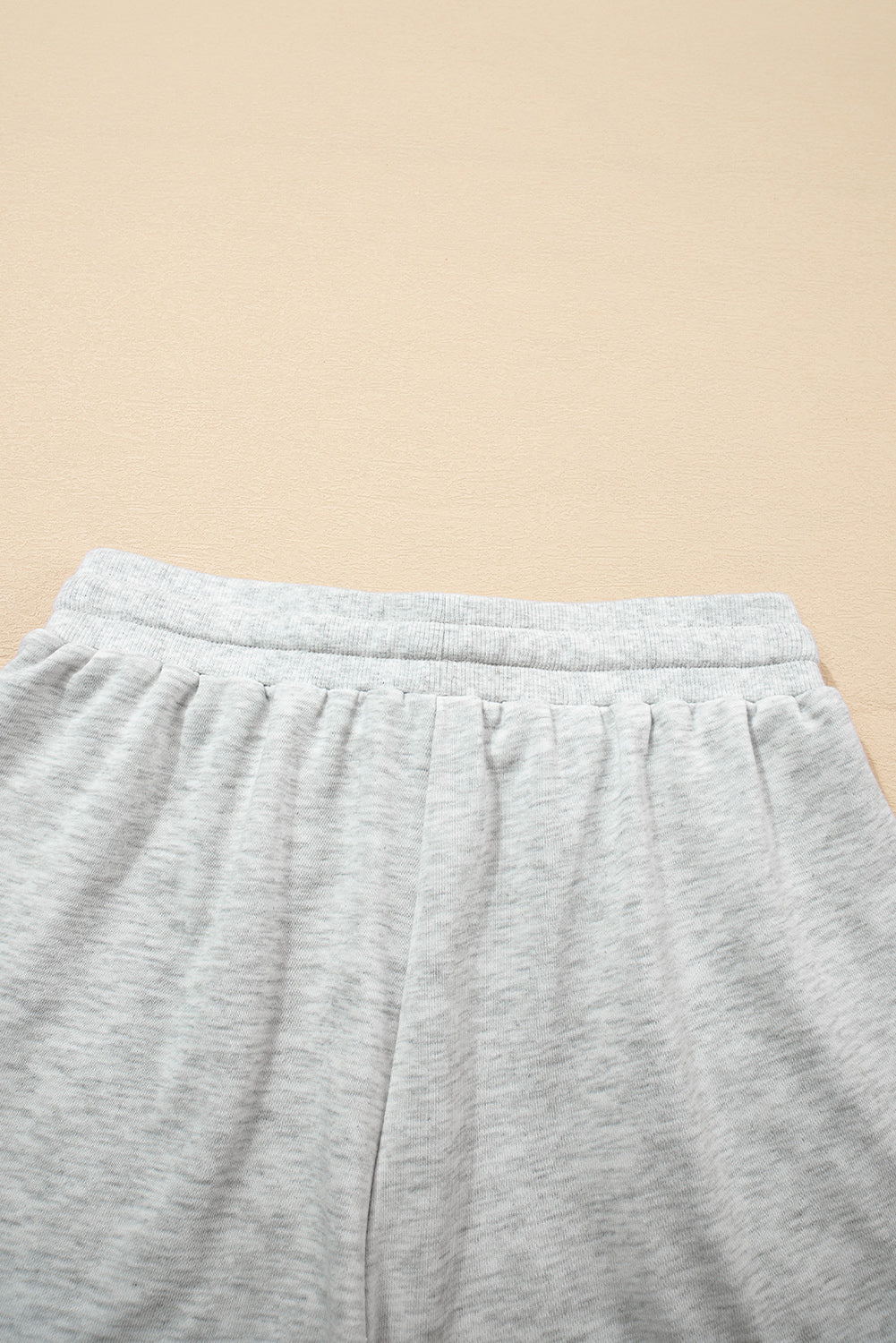 Light Grey Uneven Hem Colorblock Pullover Casual Shorts Plus Size 2pcs Outfit