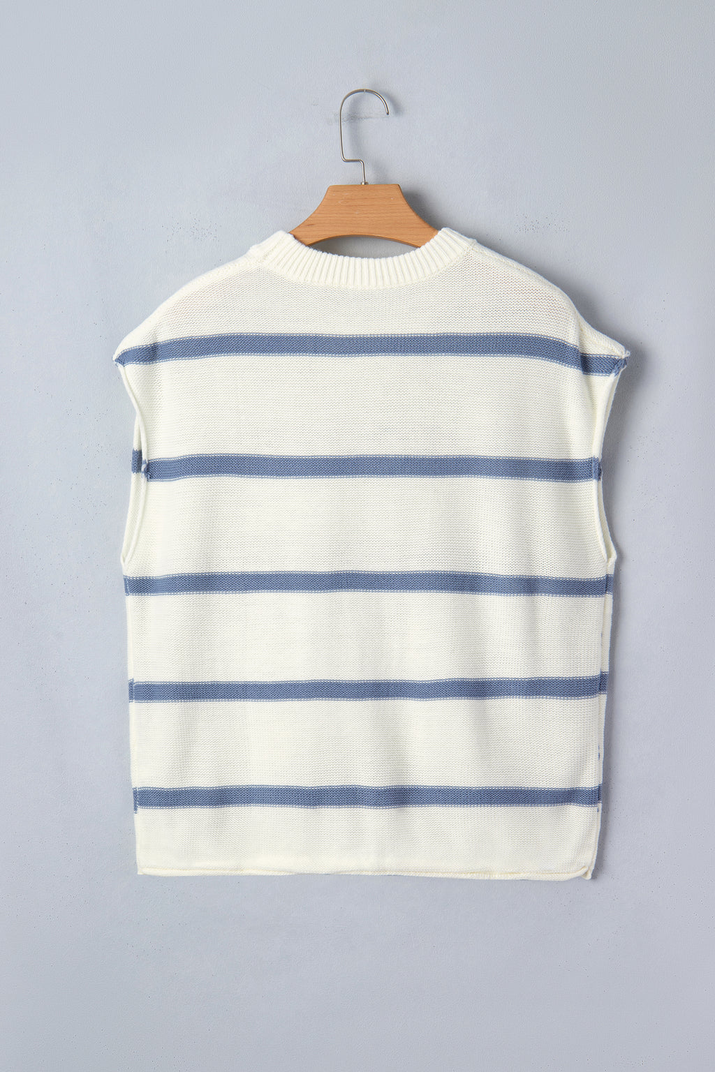 Blue Striped Batwing Sleeve Sweater Tee