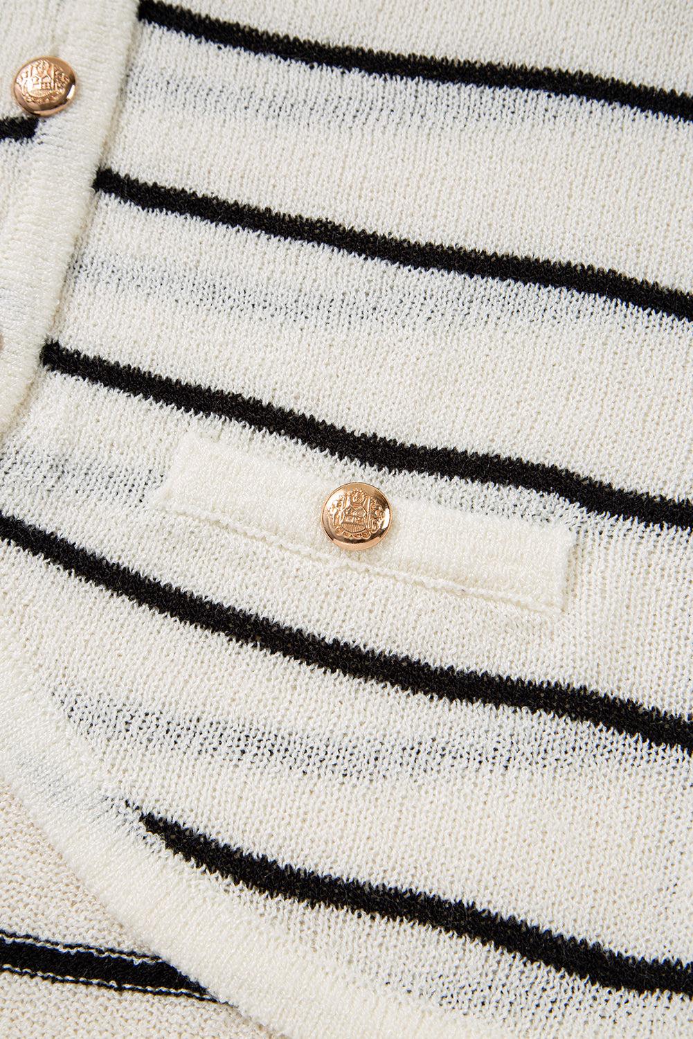 Black Stripe Buttoned V Neck Slim Fit Sweater Vest