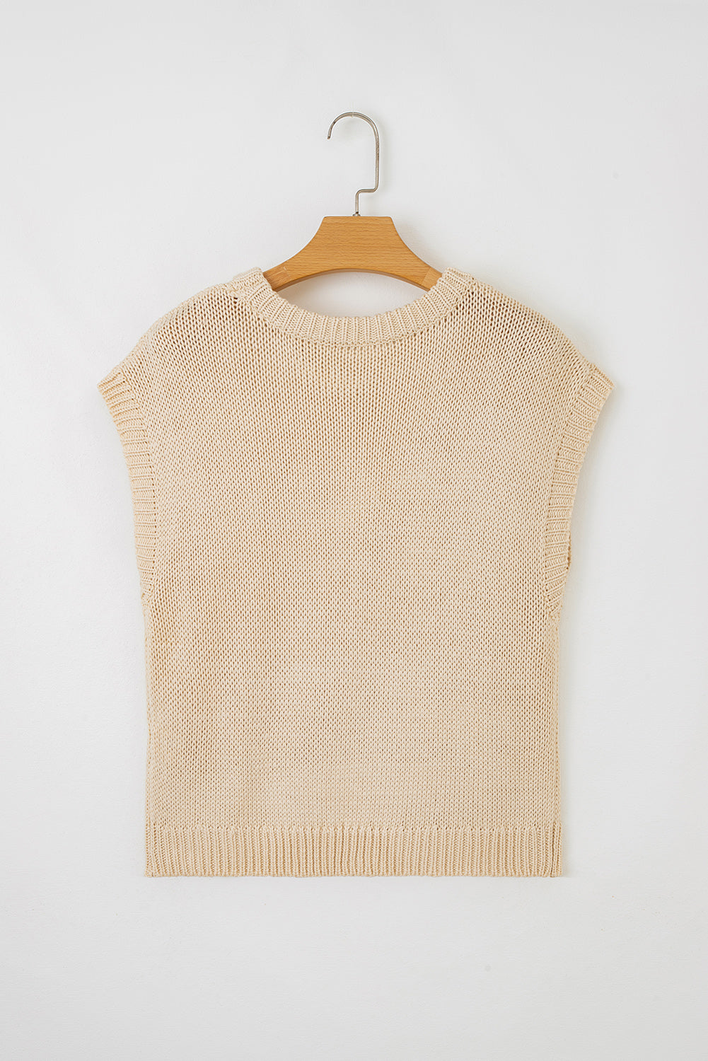 Light Grey Bowknot Applique Cap Sleeve Sweater