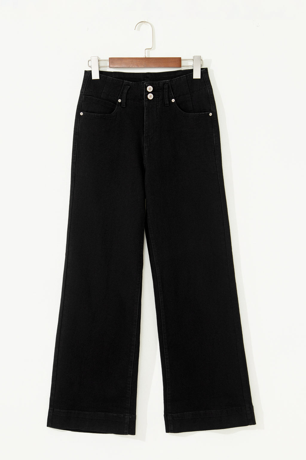 Bonbon 2-Button High Waist Flared Bottom Jeans