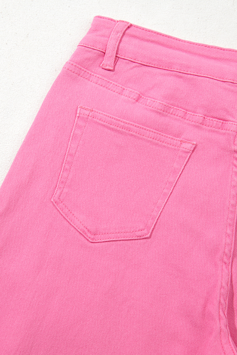 Pink Star Shape Patchwork Mid Waist Straight Leg Jeans