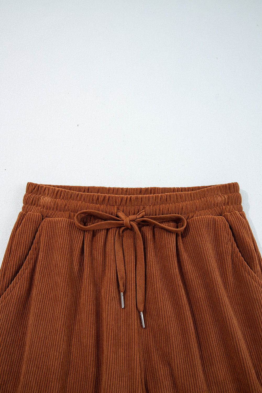 Jet Stream Drawstring Elastic Waist Casual Corduroy Pants