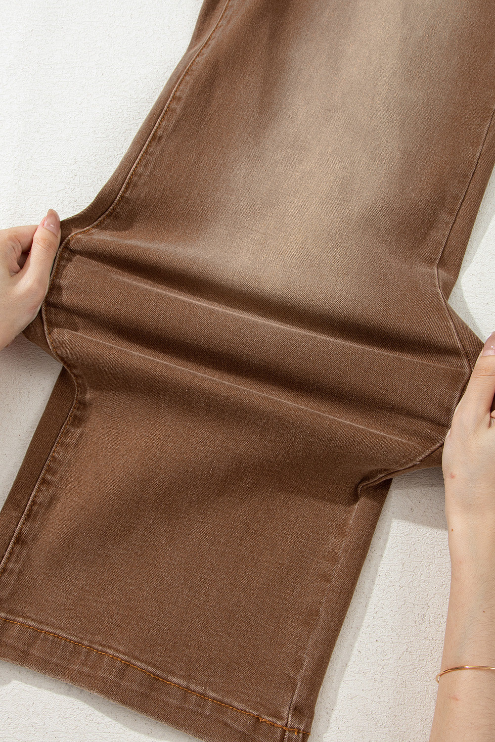 Brown Mimimalist Patch Pocket Womens Shift Jeans